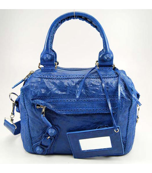 Balenciaga pelle d'agnello Corlor Blu borsetta